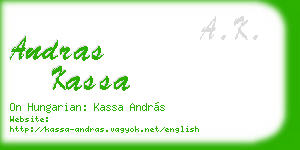 andras kassa business card